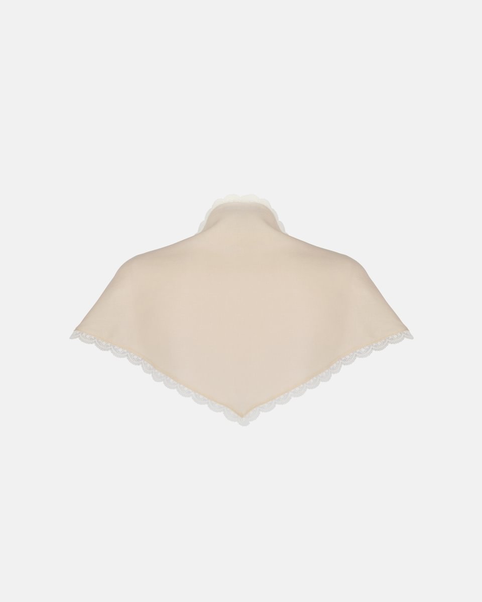 LACE SCARF IN TAUPE