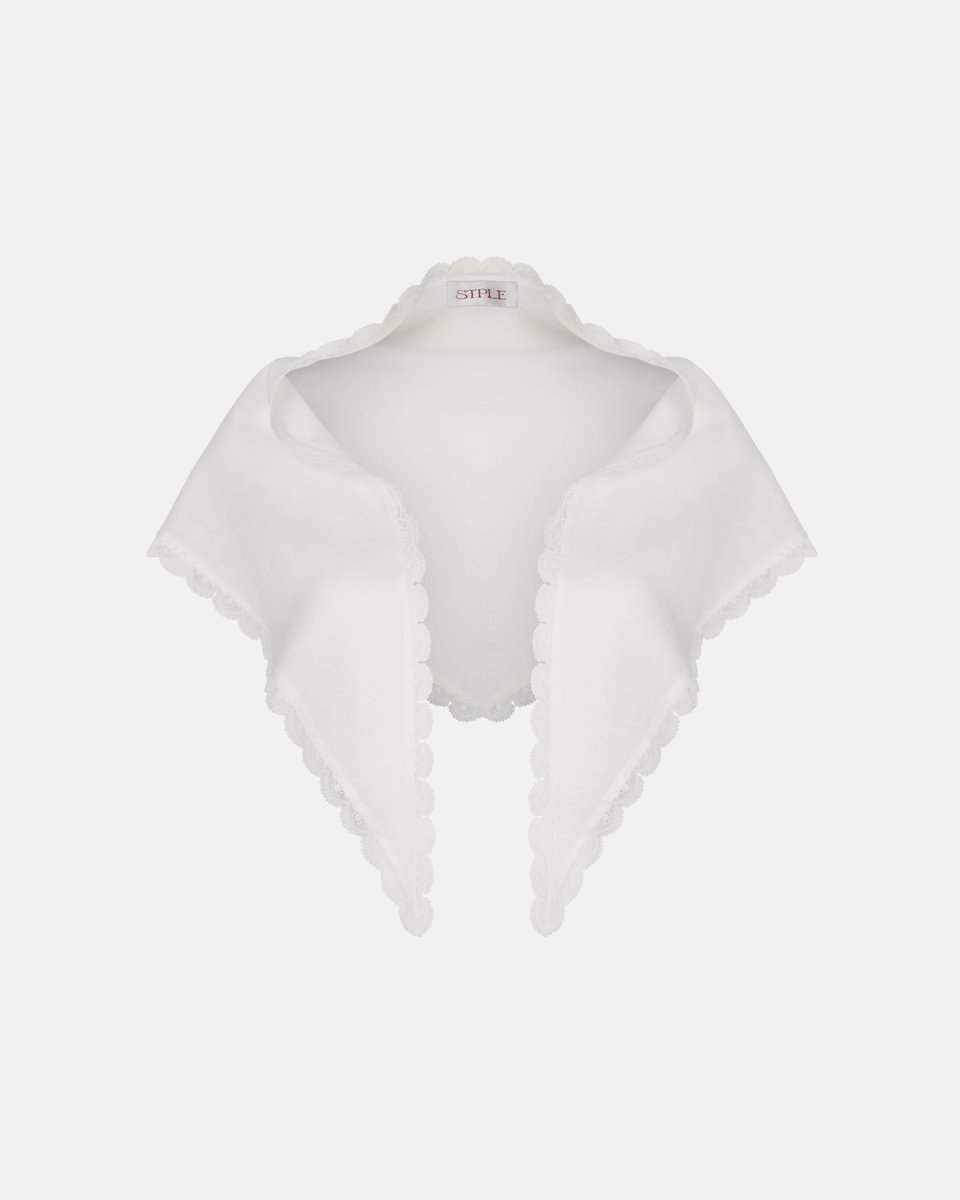 LACE SCARF IN WHITE
